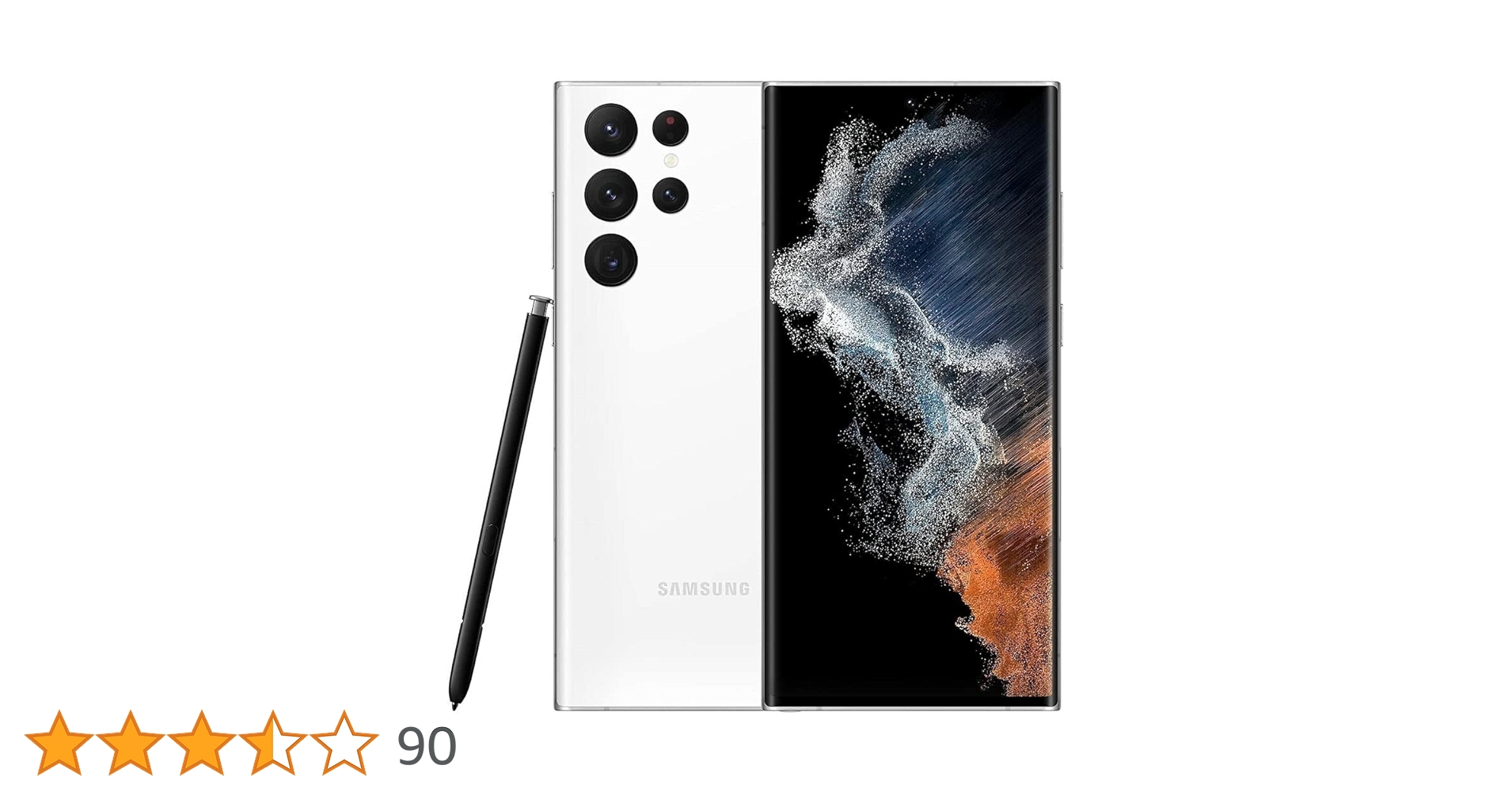 Samsung Galaxy S22 Ultra ホワイト 美品 Samsung Galaxy S22 Ultra 128GB 5G White Dual SIM (e-sim) (Renewed