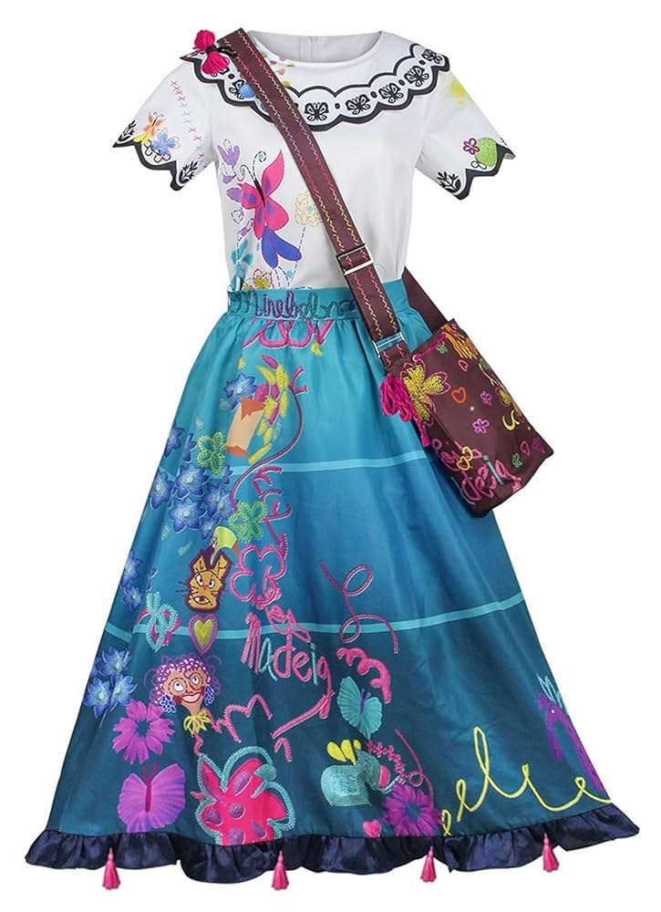 ミラベルと魔法だらけの家　大人　コスプレ　ウィッグ付き Amazon.co.jp: ミラベル コスプレ 衣装 ワンピース 眼鏡、耳飾り