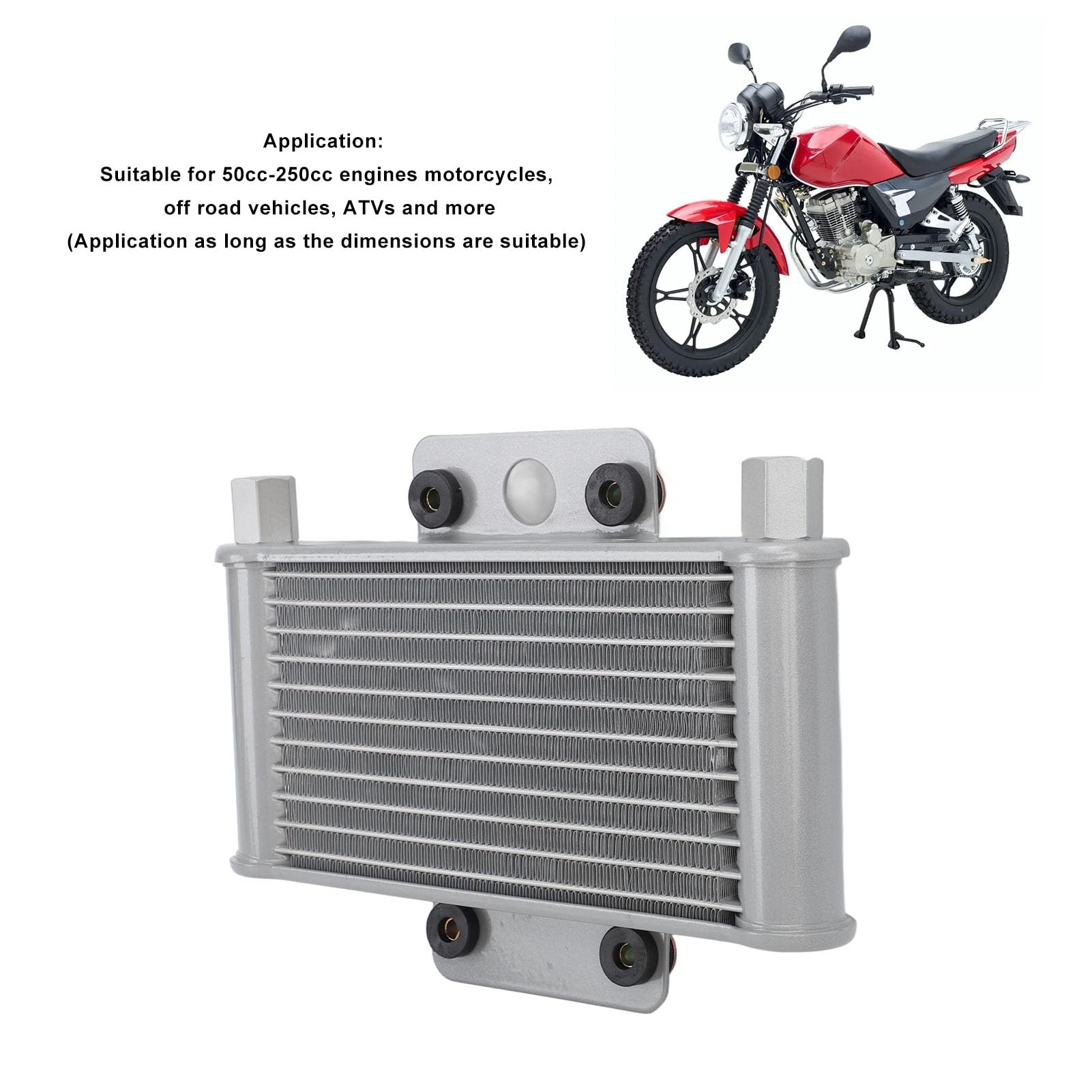 Radiatore Olio per Trasmissione Motore in Alluminio, Radiatore Universale per Radiatore Olio per Trasmissione ATV per Moto da Cross 50cc-250cc, Raffreddamento Efficiente e