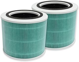 PUREBURG Replacement True HEPA Filters Compatible with TOPPIN TPAP003 Air Purifier 220 sq.ft, H13 4-Stage Filtration Activated carbon 2-IN-1 Air Clean Dust VOCs Odor,2-Pack