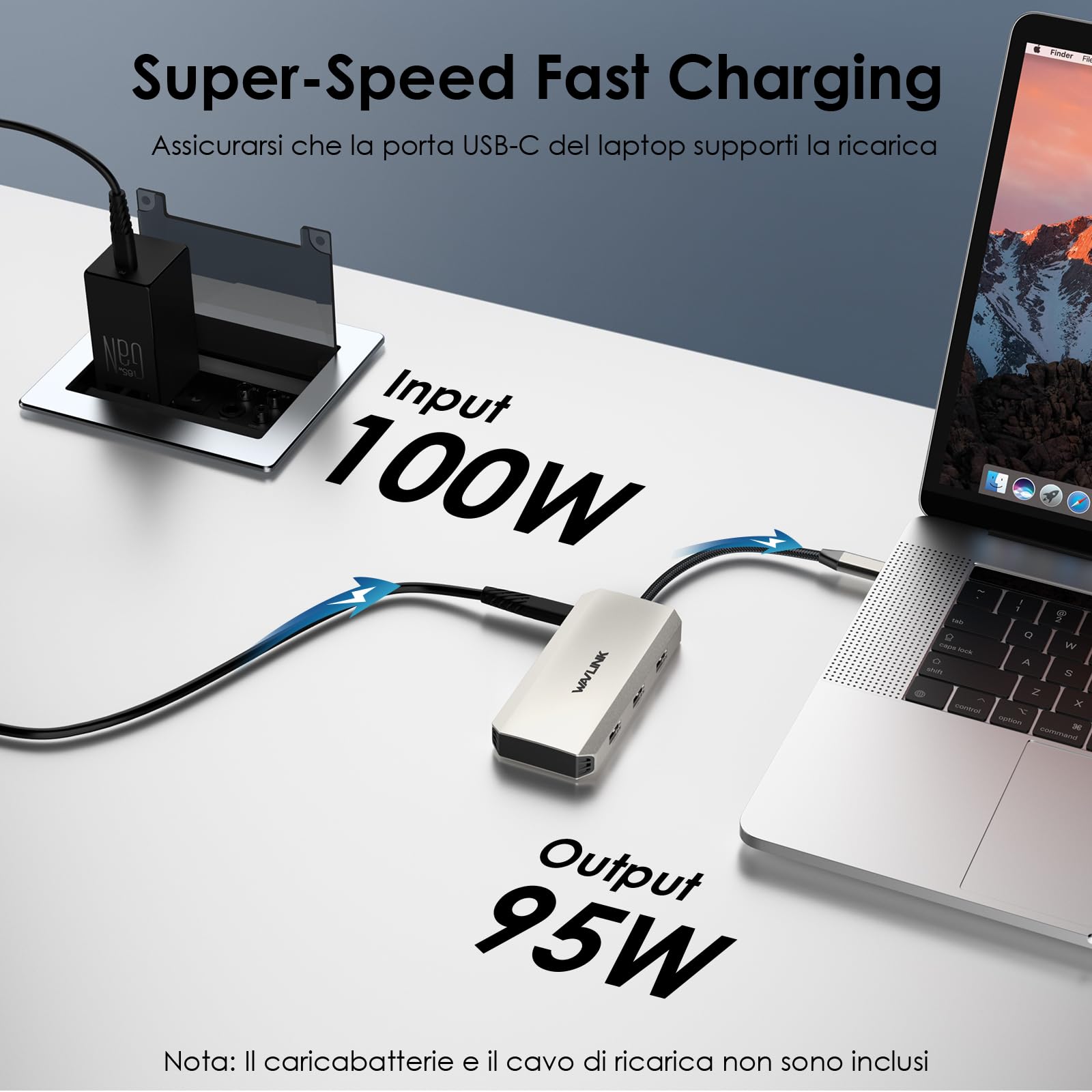 WAVLINK Docking Station, tripla docking station 4K con doppio HDMI, DP, 100W PD IN, 3 USB-A2.0 per dispositivi wireless, compatibile con Dell/HP/Lenovo ecc, solo computer con sistema operativo Windows
