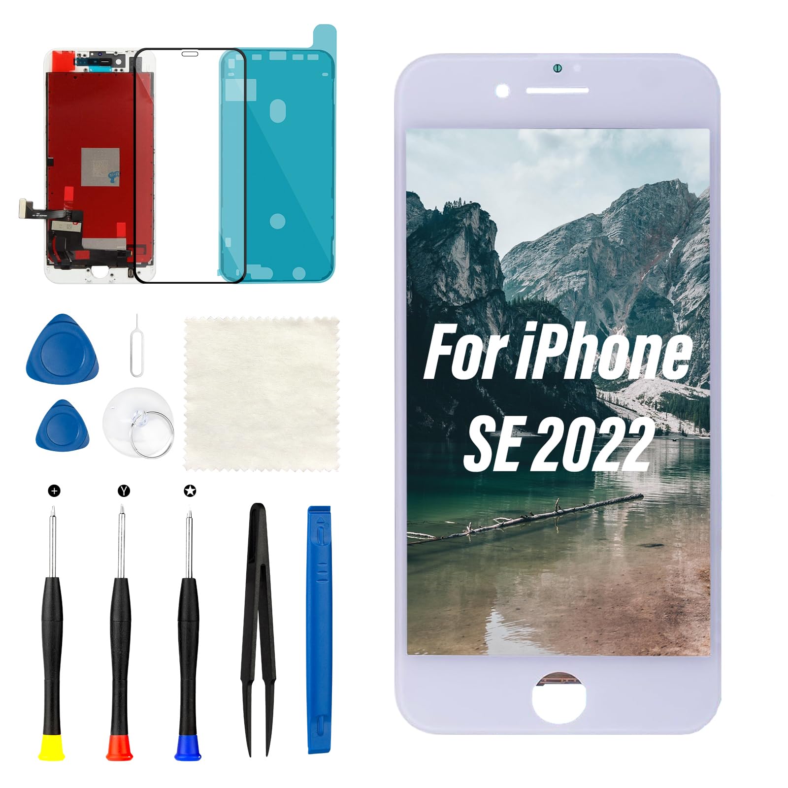 Amazon.co.jp: iPhone SE 2022 3rd Screen 交換用 LCD ホワイト 4.7