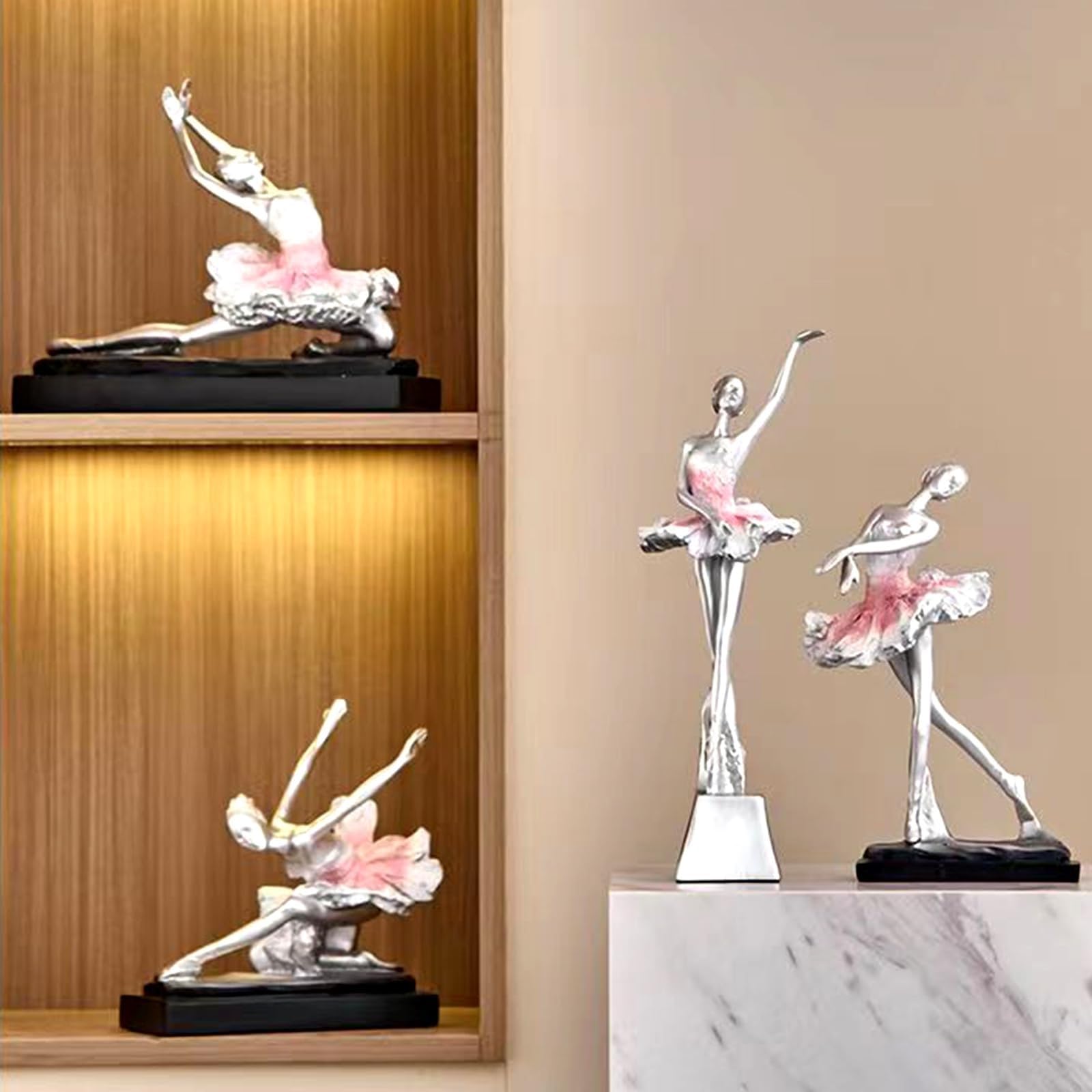 Estatuas artísticas para decoración de Escritorio: estatuas de Bailarina, esculturas de Mesa para niña, Figuras artísticas de Bailarina, Decoraciones de Escritorio, Arte