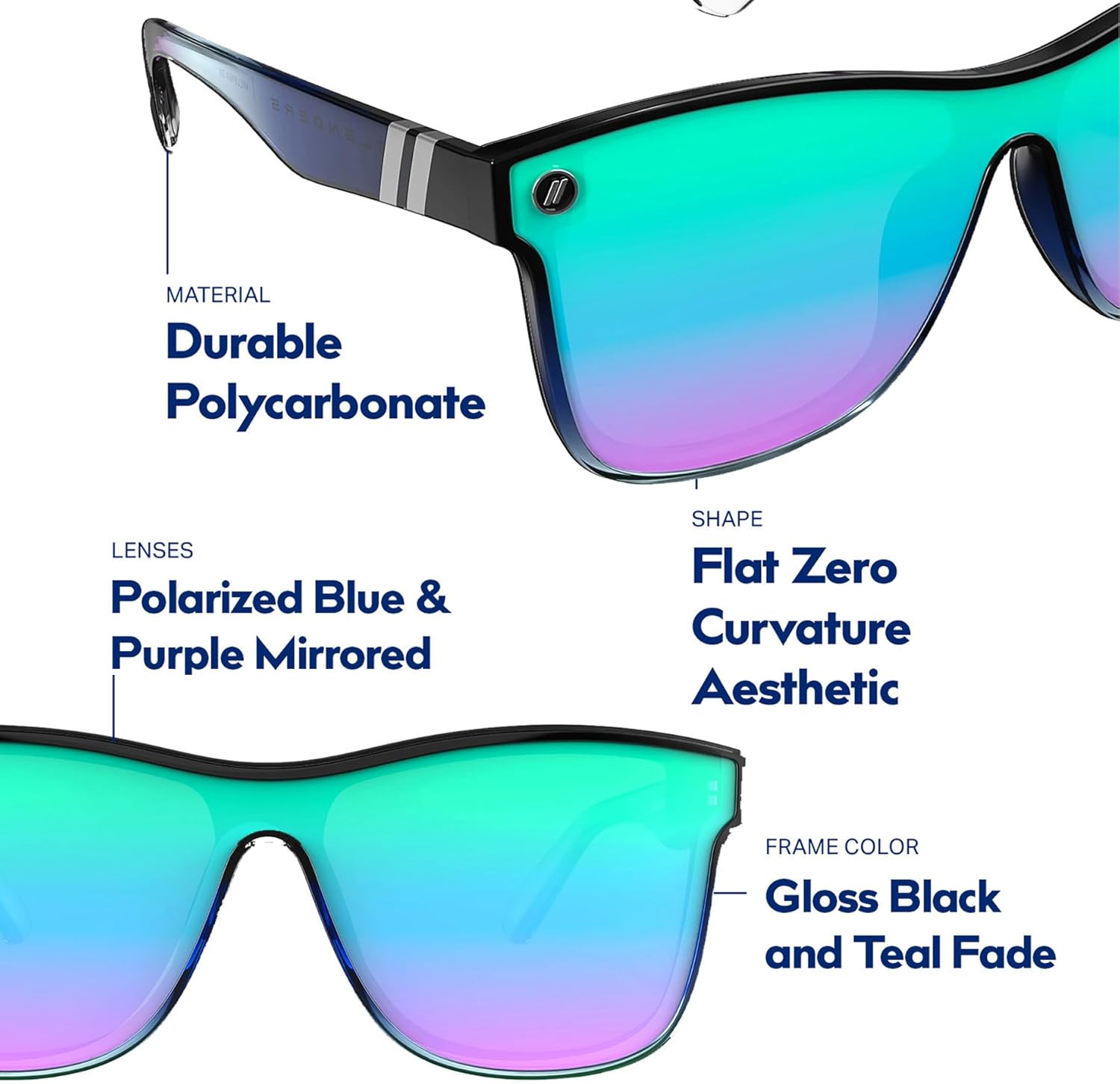 Blenders Eyewear Millenia X2 – Polarized Sunglasses – Flat, Mirrored Lens – 100% UV Protection – For Men & Women - Image 8