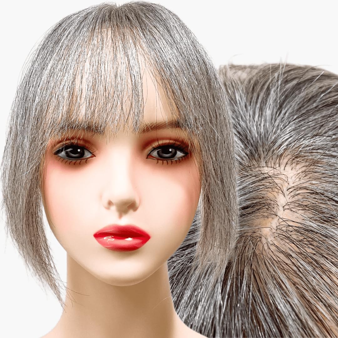 白髪ウィッグ 白髪ウィッグ 白髪かつら 部分ウィッグ ヘアピース