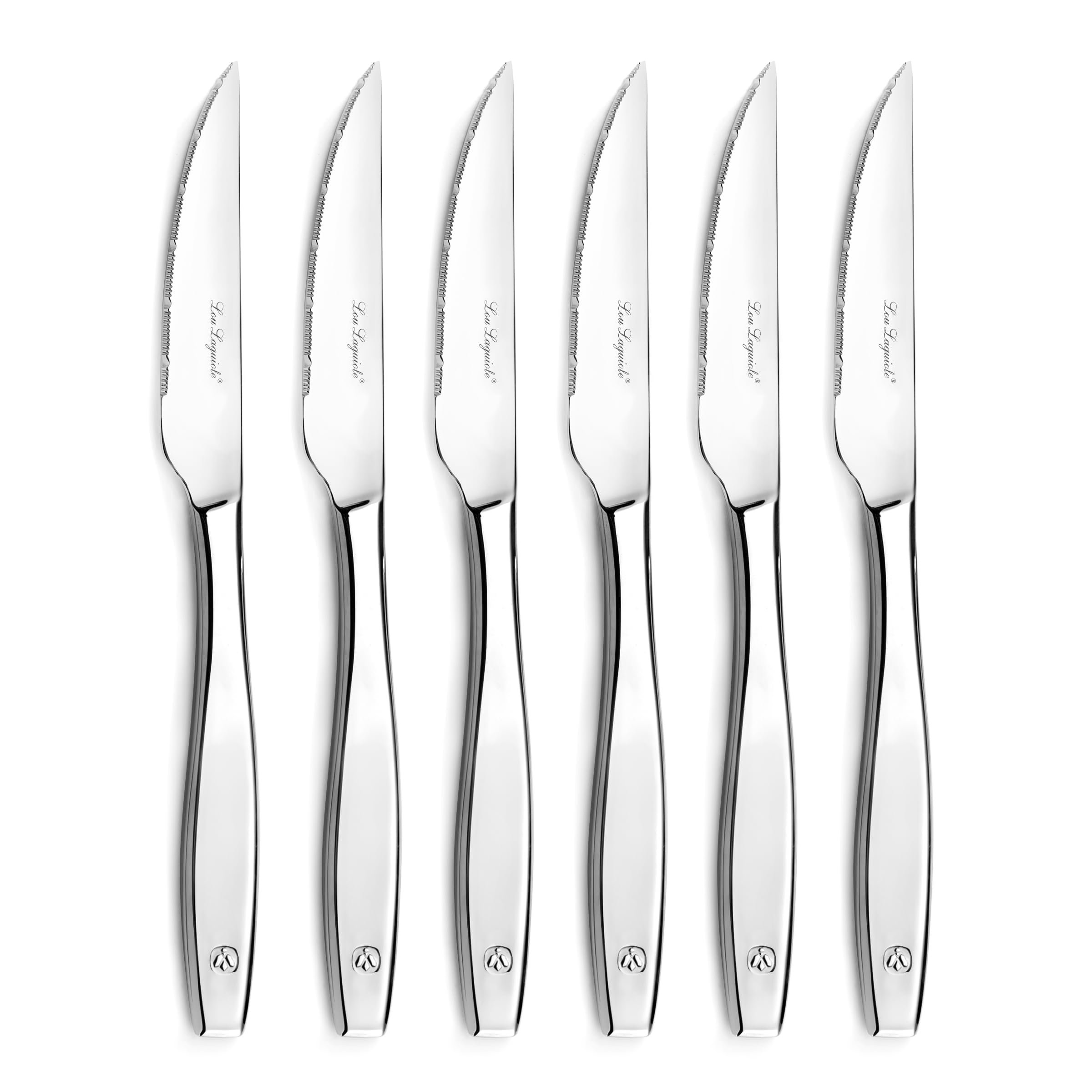 Couverts De Service Laguiole Figure Miroir - 2 Pièces (Cuillère & Fourchette) - Inox Brillant