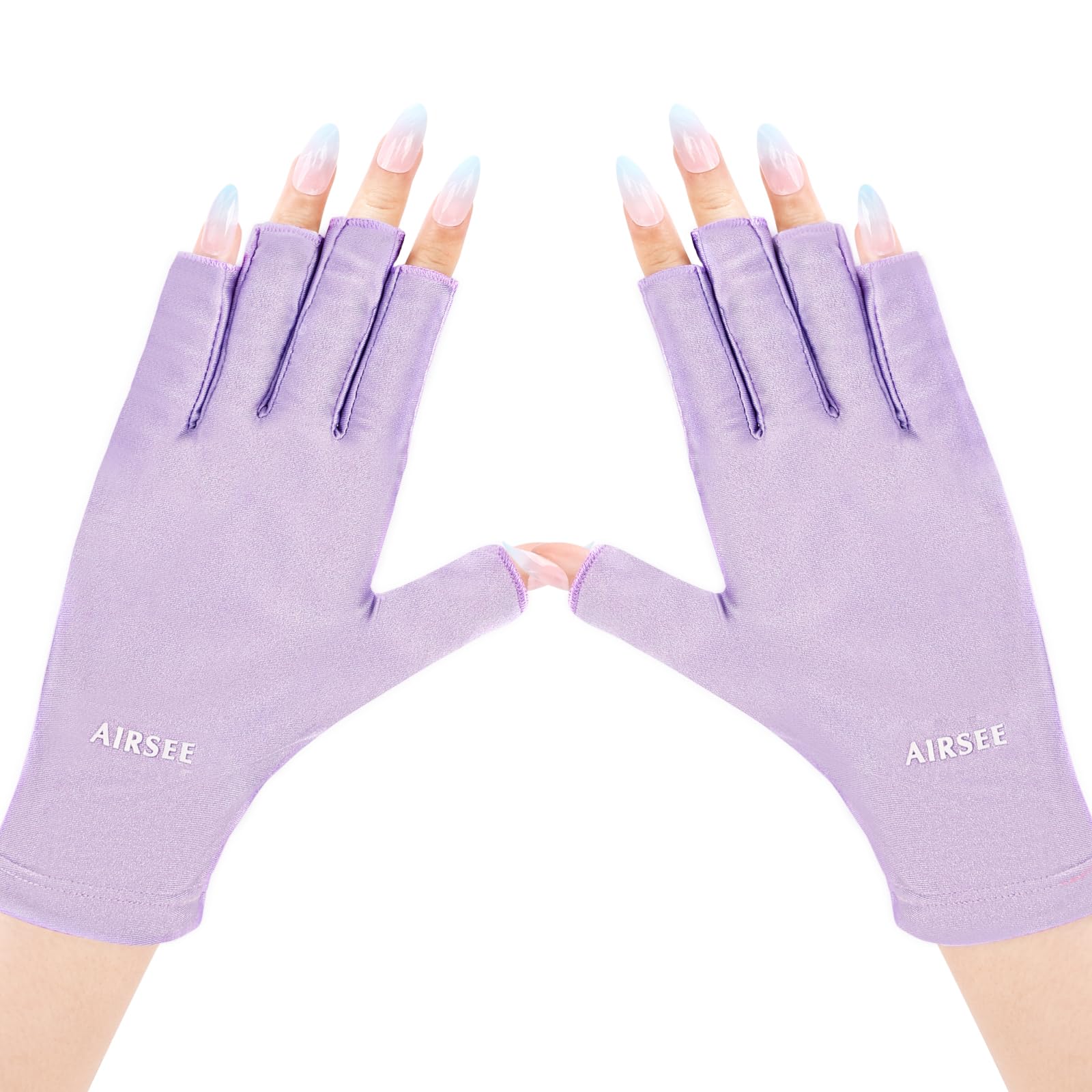 ARISEE UV Gloves for Nail Lamp,Professional UPF50+ UV Protection Gloves for Manicures Nail Art,Fingerless Gloves That Shield Skin from The Sun and Nail Lamp
