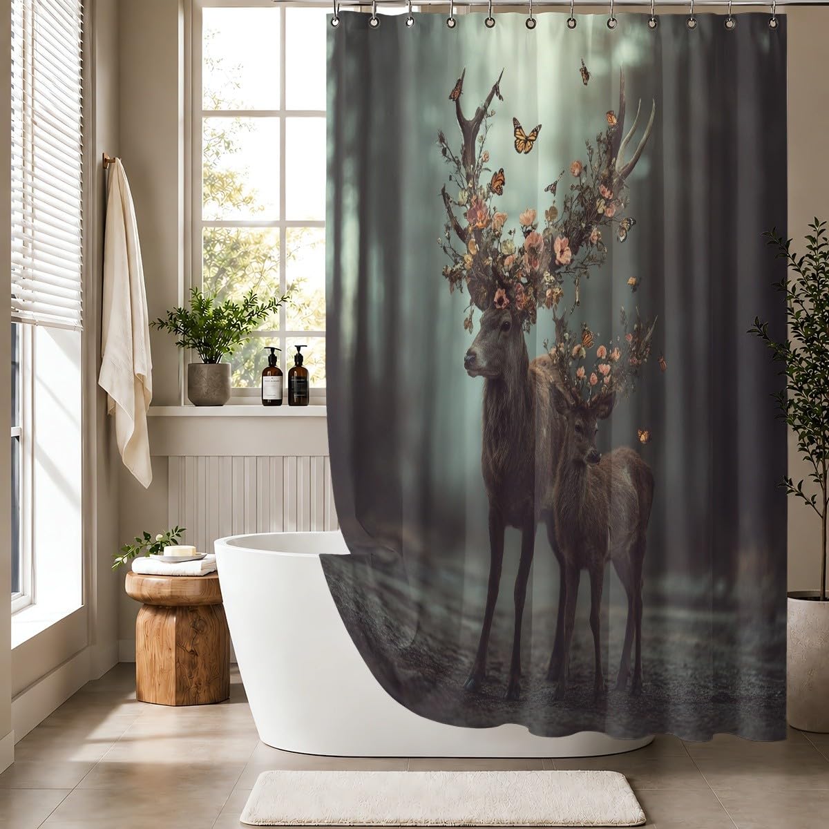 Tenda Doccia 240x200 cm Animale Antimuffa e Impermeabile Poliestere