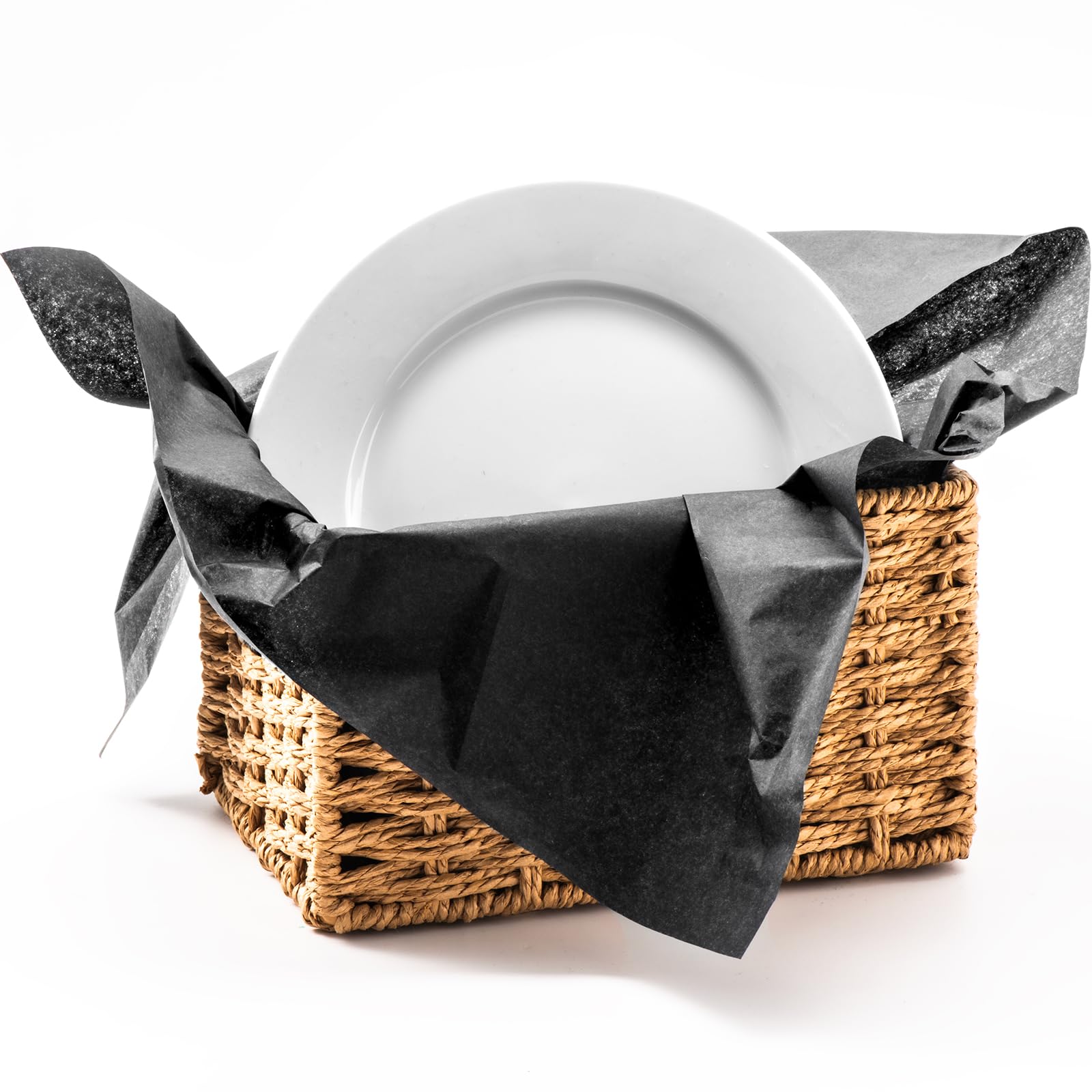 Simetufy Papel de seda negro para bolsas de regalo, 480 hojas de papel de regalo negro de 15 x 20 pulgadas, papel de seda de regalo a granel para manualidades, día de la madre, vacaciones, cumpleaños