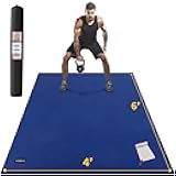 Large Exercise Mat for Home Workout, 8'x6'/7'x5'/6'x4' (7 mm) Extra Thick Exercise Mat for Home Gym, Shoe-Friendly, Non-Slip Gym Mat for Jump Rope, Weights, Cardio, Fitness