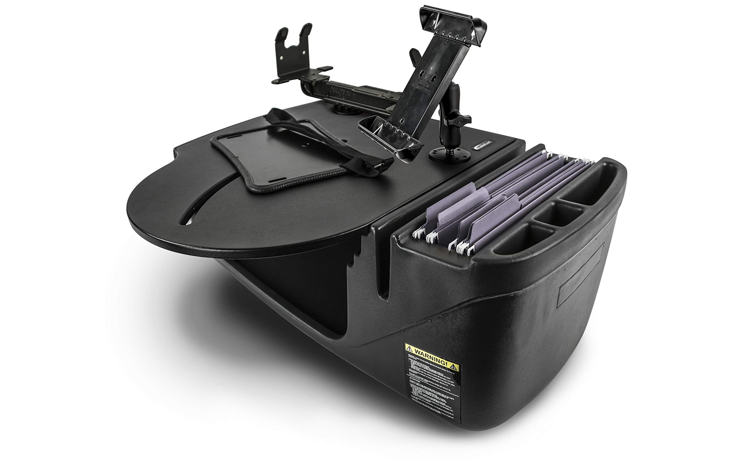 AutoExec AE-RMCD-PS-TAB-BT Roadmaster Car Desk for Your Vehicle Workstation and Mobile Office, Black with Printer Stand and Tablet Mount