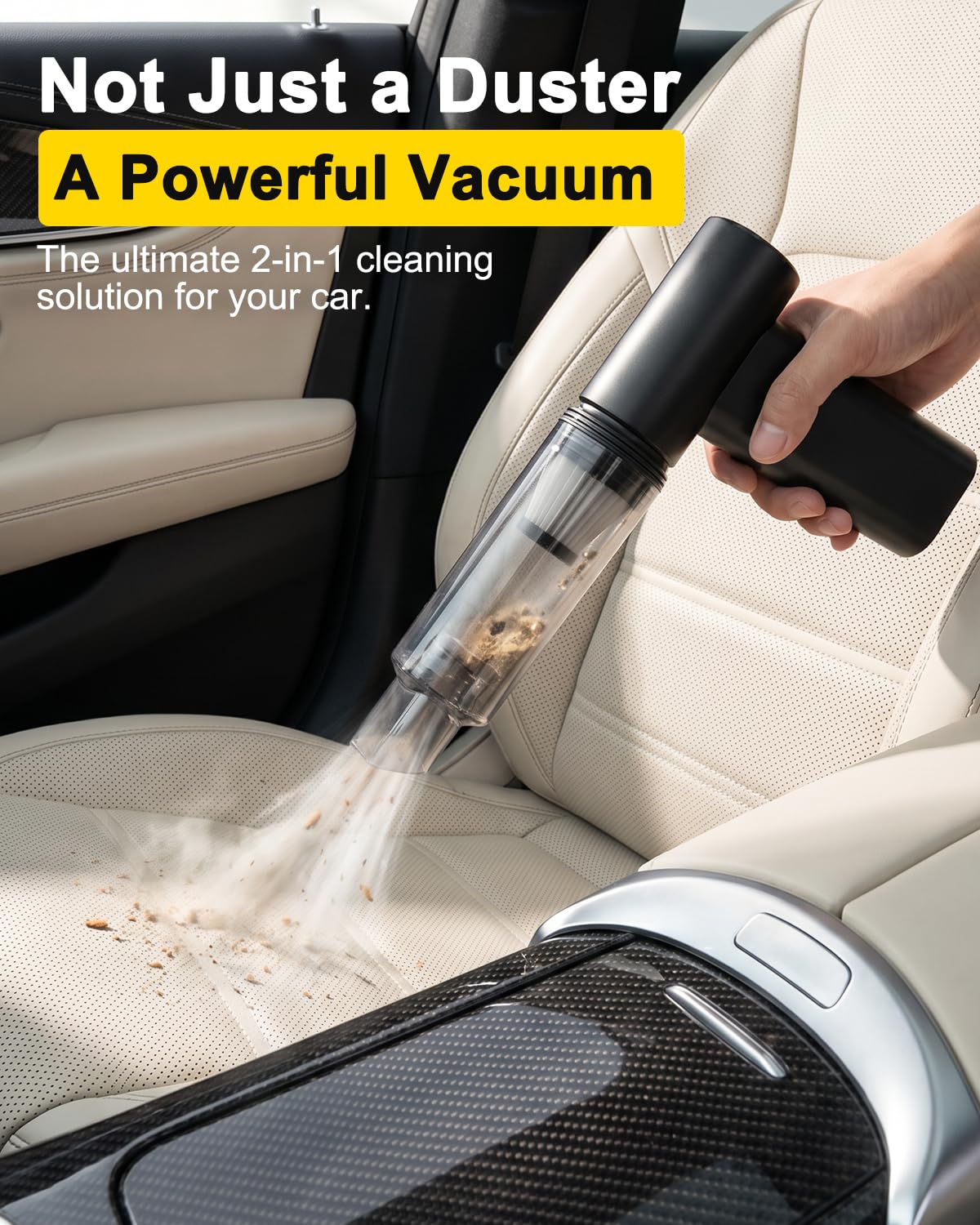 How to Clean a Keyboard: A Simple Guide (2026) 1 Exovyn 2-in-1 Compressed Air Duster & Car Vacuum Cordless Rechargeable - 160000R - product photo