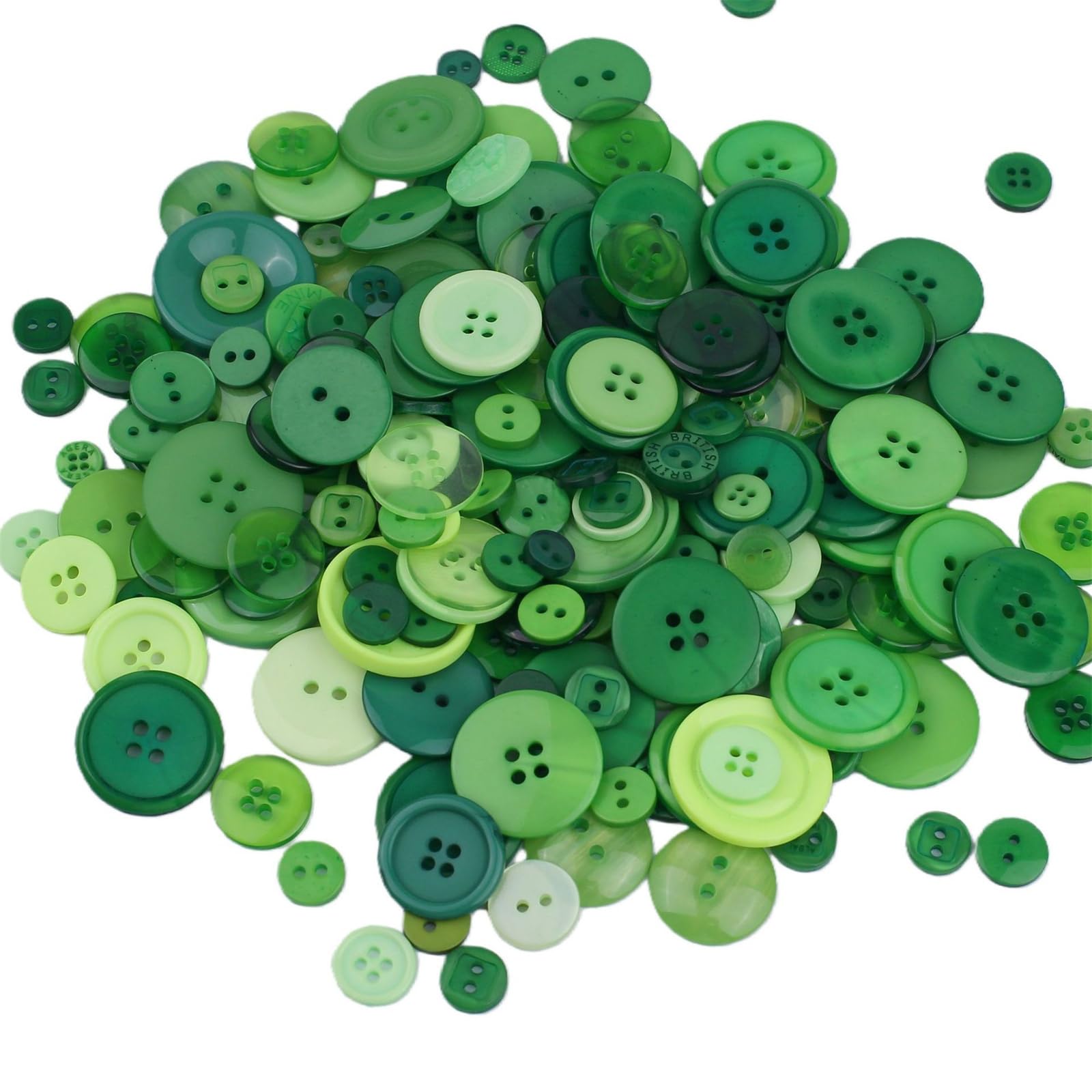 Tsophreniq Green Series Colorful Resin Button In Mixed Assortment For Craft Projects Sewing And Decoration Resin Button