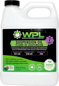 WPL High Performance Bicycle Suspension Oil 1L - Premium Bike Oil for Shocks and Forks - Provides Extreme Lubricity and Smooth Compressions