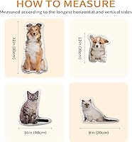 Vista 7 de Easycosy Almohada personalizada con fotos de mascotas, almohada personalizada con forma de cara de perro y gato, almohadas personalizadas con imagen