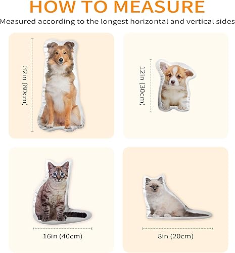 Miniatura 7 de Easycosy Regalos de almohada con fotos personalizadas, almohada personalizada para mascotas con forma de imagen de tu perro, gato, regalos únicos de
