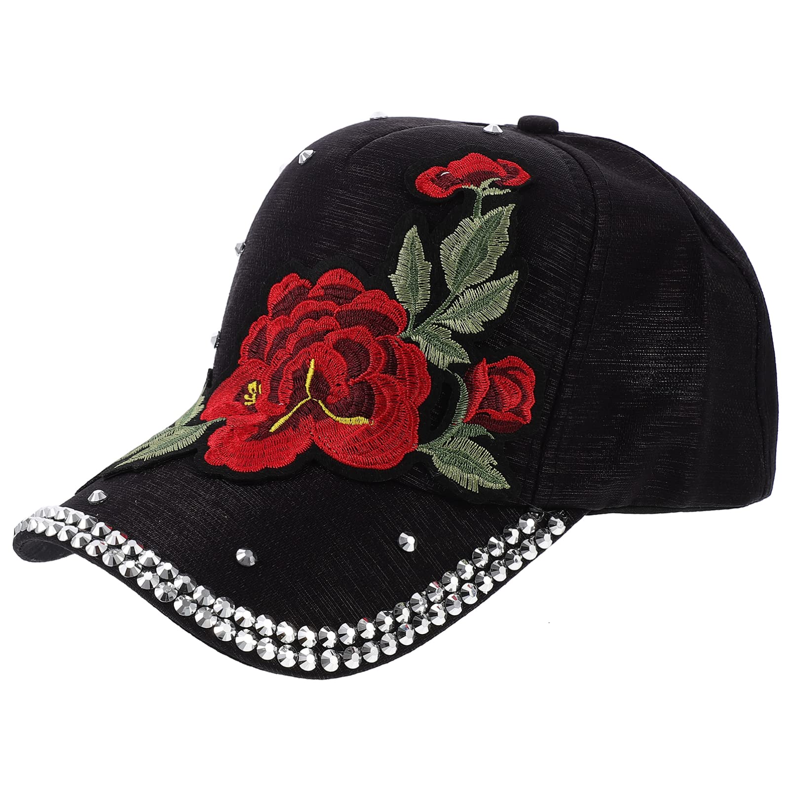 SOIMISS 2 Pz Moda Cappellini Ricamati Floreale Estate Baseball Versatile Uomo a Prova di Sole Cappello da Sole Visiera Sole-Sole per Donne Fresche Casual Diamante