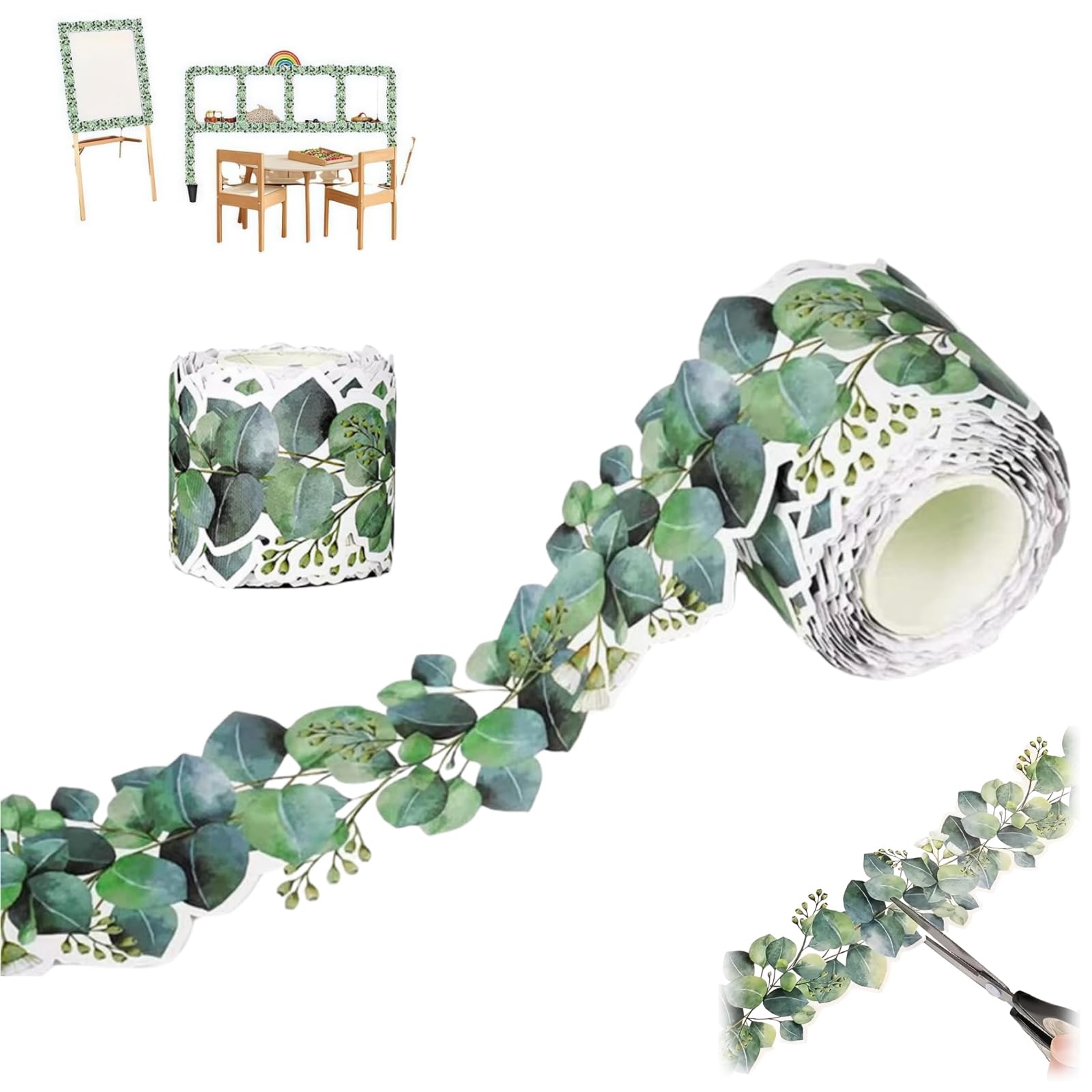 Display Borders for Classrooms,Green Border Rolls for Displays,5m Bulle/tin Board Borders,Self-Adhesive Wallpa/per Border,Classroom Decor,Grass Edging Border,Backing Paper for Display Boards