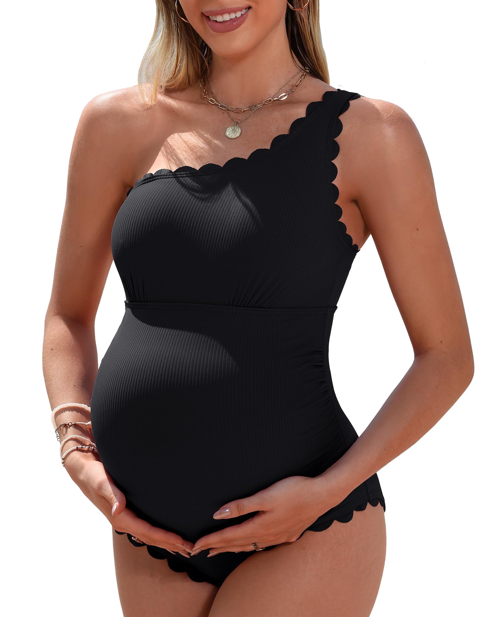 Charmo Scalloped One Shoulder