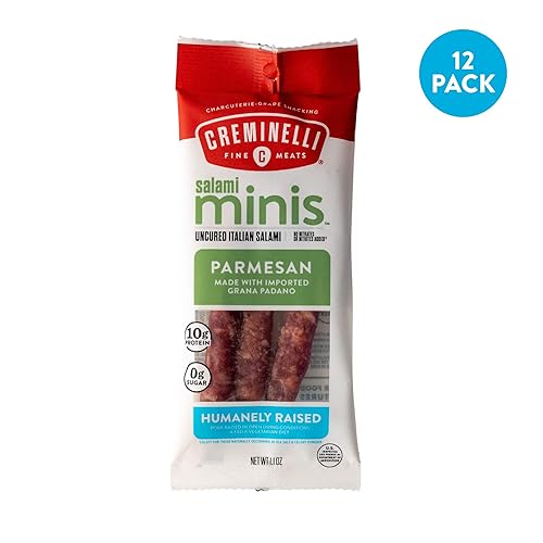 Miniatura 75 de Creminelli - Colaciones pequeñas de salami original con fabricación a conciencia en los Estados Unidos Es amigable con cerdo, keto y paleo. Cuenta