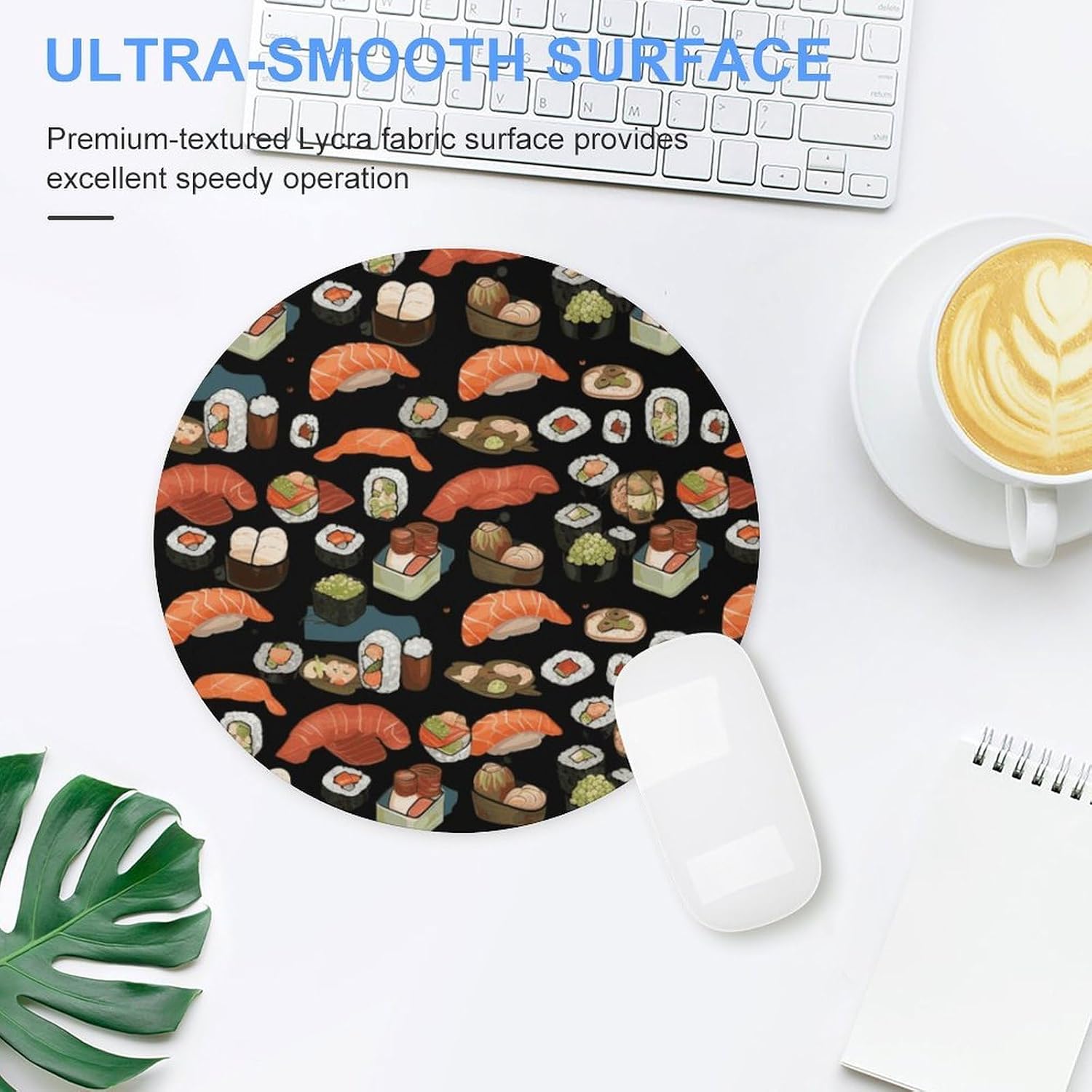 Round Mouse Pad for Office 7.8x7.8in, E-Sports Essential Computer Mouse Mat image 4