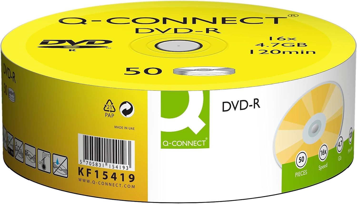Q-Connect DVD-R 4.7GB Cake Box (Pack of 50) KF15419
