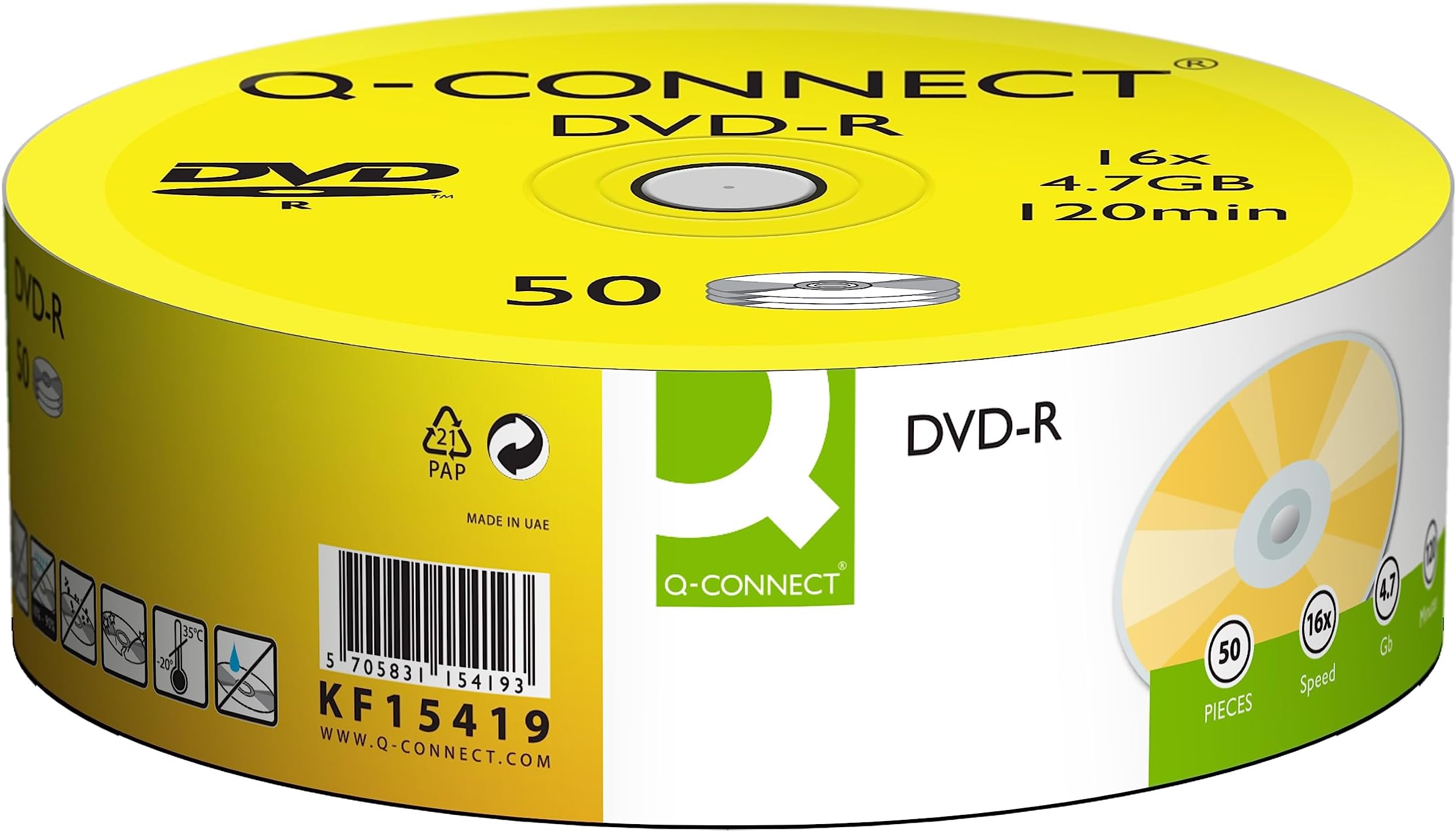 Q-Connect DVD-R 4.7GB Cake Box (Pack of 50) KF15419