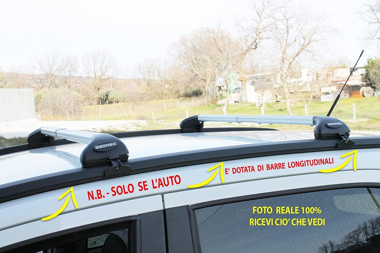 BOX BAULE da tetto Auto "FARAD" da 430 litri PORTAPACCHI + 2 BARRE PORTATUTTO Specifiche per Q4 E-TRON Prodotte dal 2021 in poi - 1-93431 - M12060000