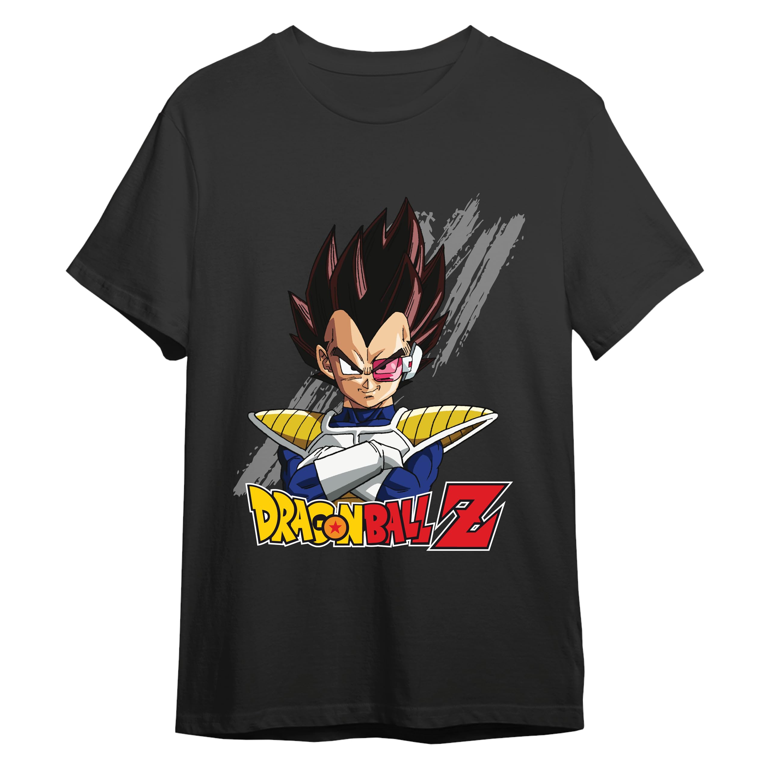 Dragon Ball Z Vegeta Black Short Sleeve T-Shirt T-Shirt Unisex Adulto (Pack de 1)
