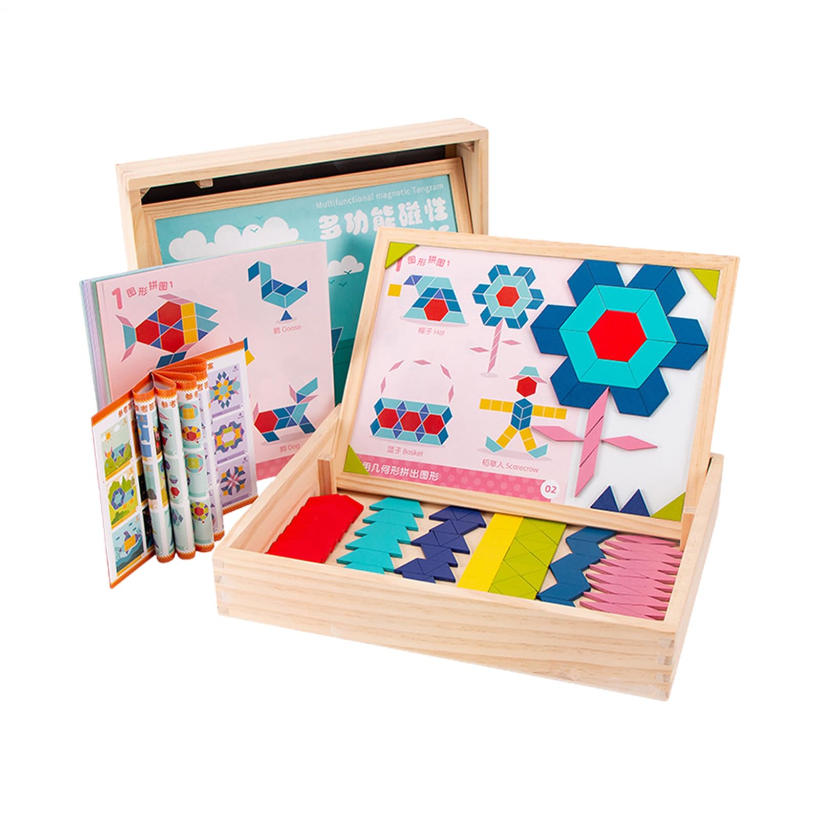 Giocattolo 210 Pezzi Multicolori con Attività Rompicapo a Stimolo Mentale | Tessere Forme Tavole Puzzle Per Bambini per Età Prescolare Asilo e Scuola Materna