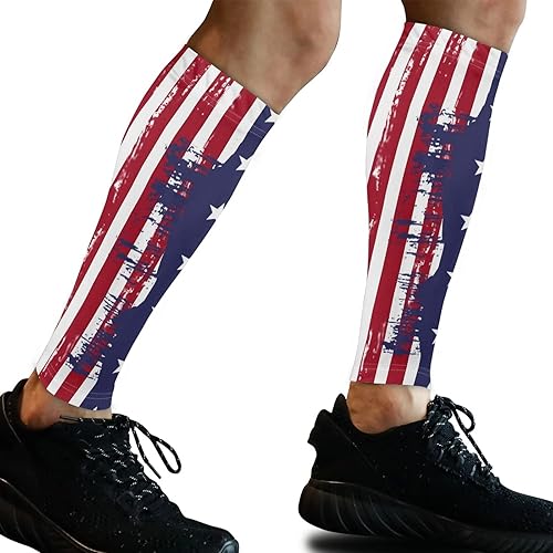 Miniatura 8 de Horeset Mangas de compresión con estampado de leopardo arcoíris, manga de compresión ligera y suave para pantorrillas, manga de compresión para