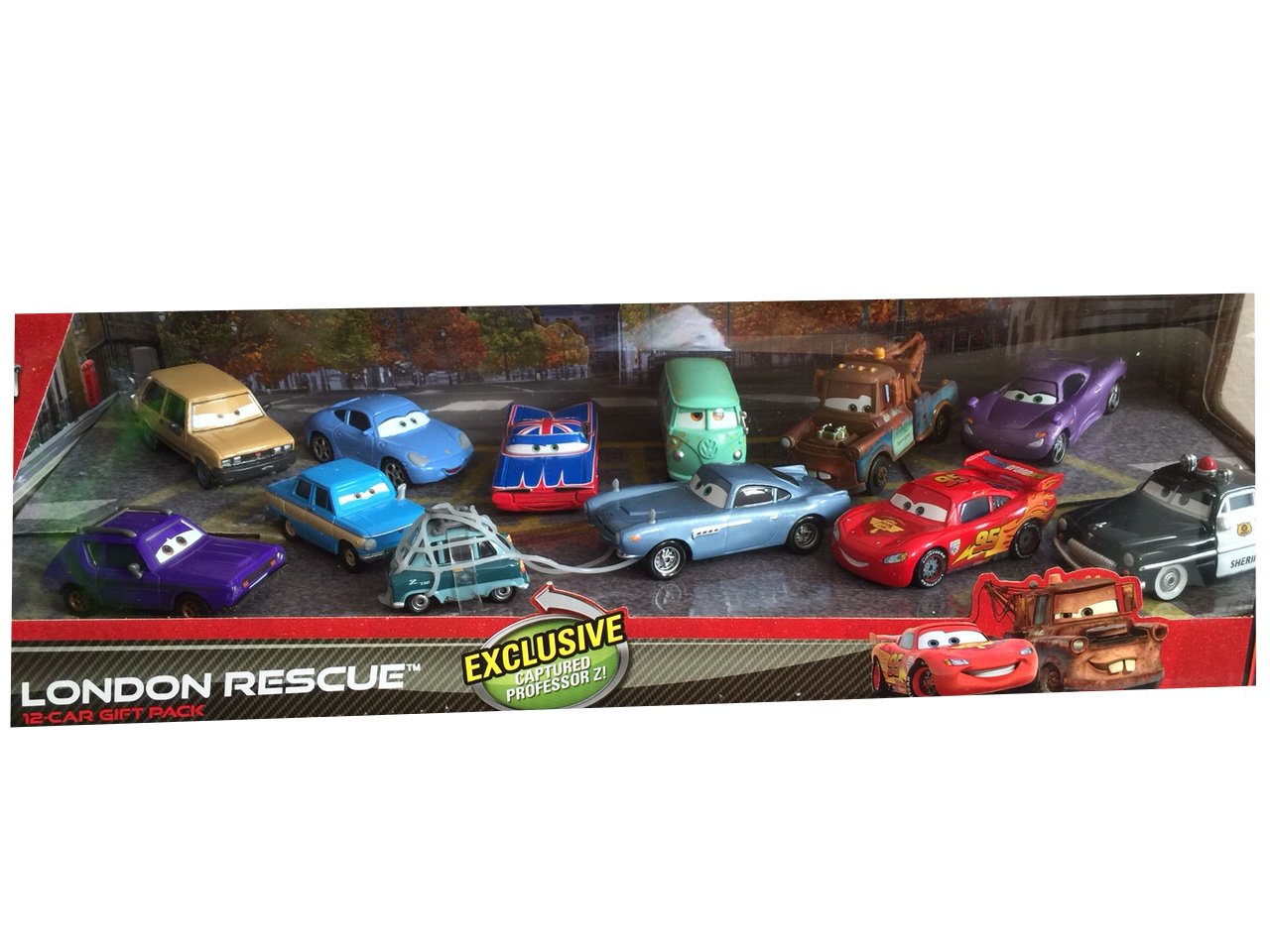 Disney Cars 2 London Rescue with Captured Professor Z - 12 Car