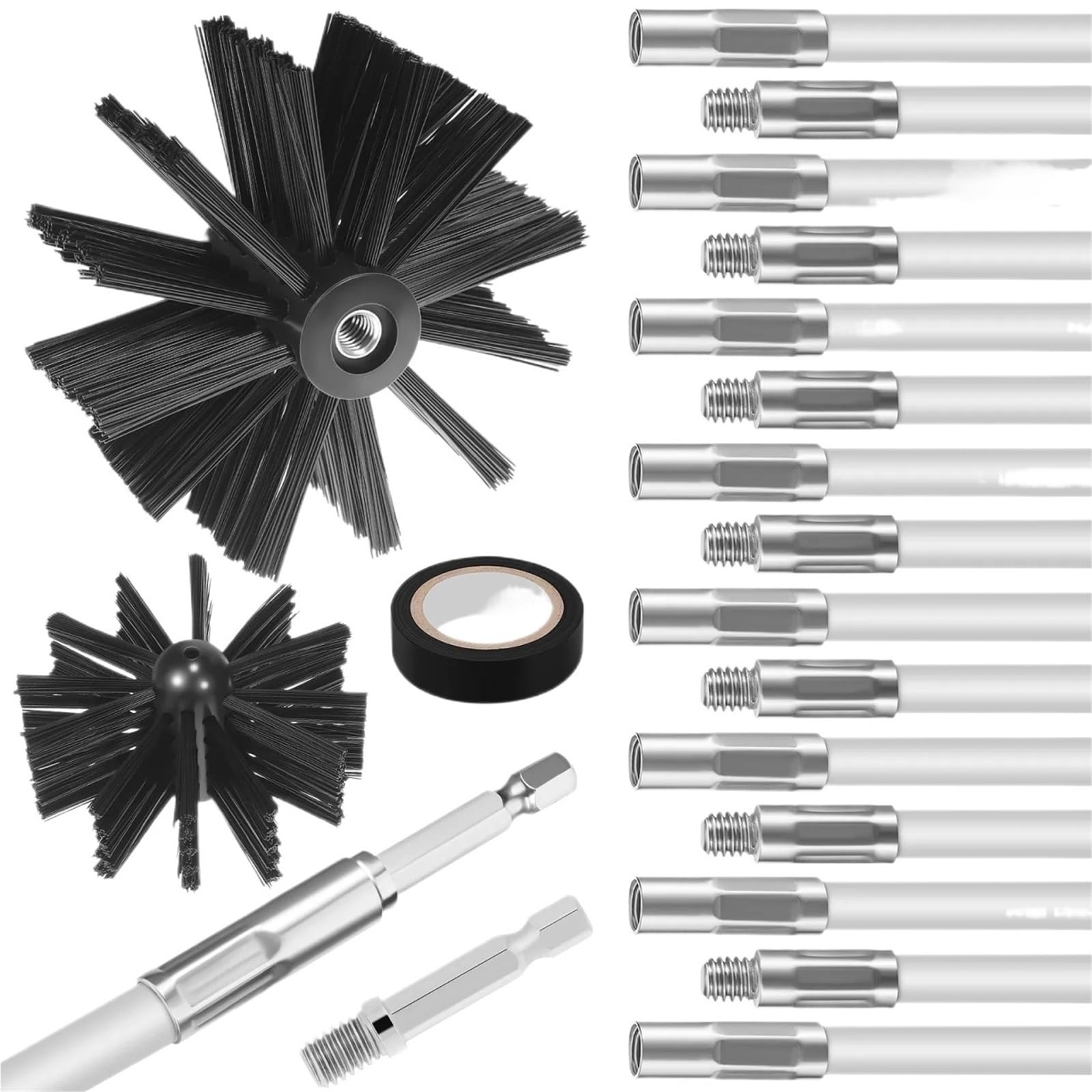 Scovolo Canna Fumaria 1 set di spazzole for la pulizia del camino