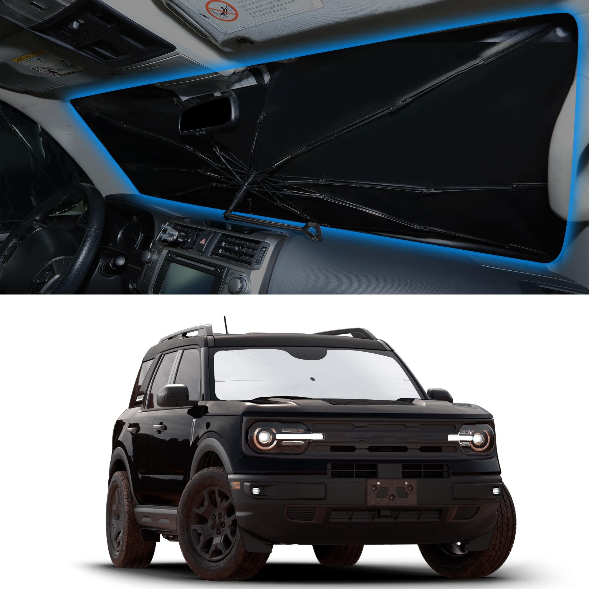 Windshield Sun Shade Umbrella for 202-2026 Ford Bronco Sport