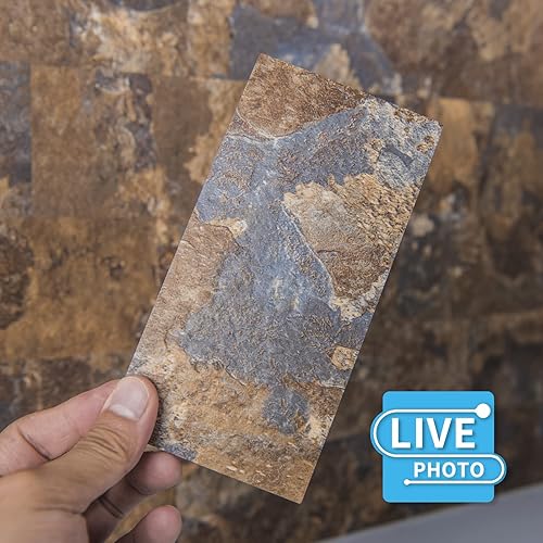 Vista 65 de Art3d 102 piezas de azulejos de despegar y pegar para la cocina y el baño, 3 x 6 pulgadas. Pegar en azulejos de metro, tablones de madera envejecida