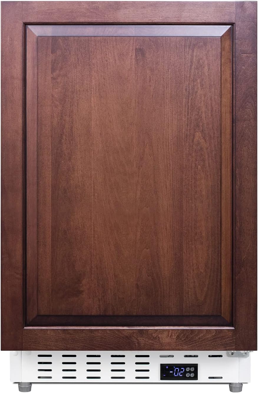 Summit Appliance ALFZ36IF 21" Wide Built-In All-Freezer; White Cabinet; Panel-ready Door (Panels Not Included); 2.68 cu.ft Capacity; Manual Defrost; Open Door Alarm; Adjustable Thermostat