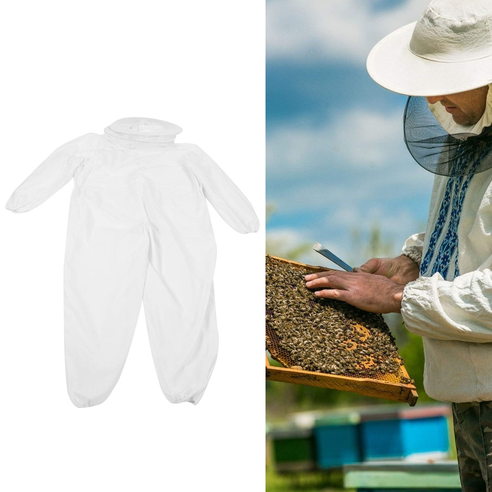 Lntyq Imkeranzug, Imkeranzug Mit Schutzschleier Abnehmbarer Hut Imkerjacke Kostum Vollschutz Fur Unisex Zur Bienenstichpravention Xl 87231269
