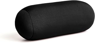 Travel Fanatics Mini Microbead Bolster Pillow 3.5x8 - Small Squishy Travel Support Pillow for Neck, Wrist, Arm and Knee - Black