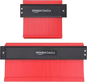 Amazon Basics Contour Gauge Set of 2, 5-inch and 10-inch Profile, 10-inch dimensions: 10.2 x 5.1 x 0.8 inches, 5-inch dimensions: 5 x 5.1 x 0.8 inches (LxWxH)
