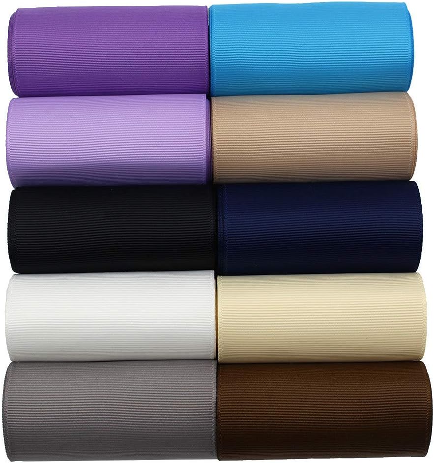 3 Inches Grosgrain Ribbons Fabric Ribbons, 20 Colors2 Yards Each Total 40 Yards , Boutique Ribbons for Gifts Wrapping, DIY Bow Hair Accessories