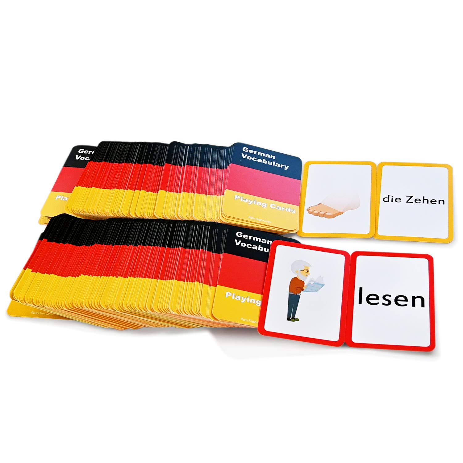 Pat's Flash Cards 384 German Memory Concentration Playing Cards