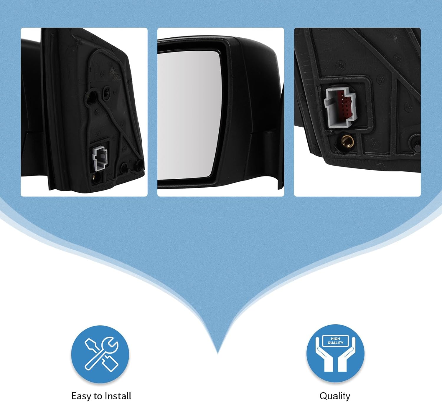 ECCPP Exterior Mirrors Replace with 2012-2014 For Ford For FOCUS Driver Side CM5Z17683B-PFM