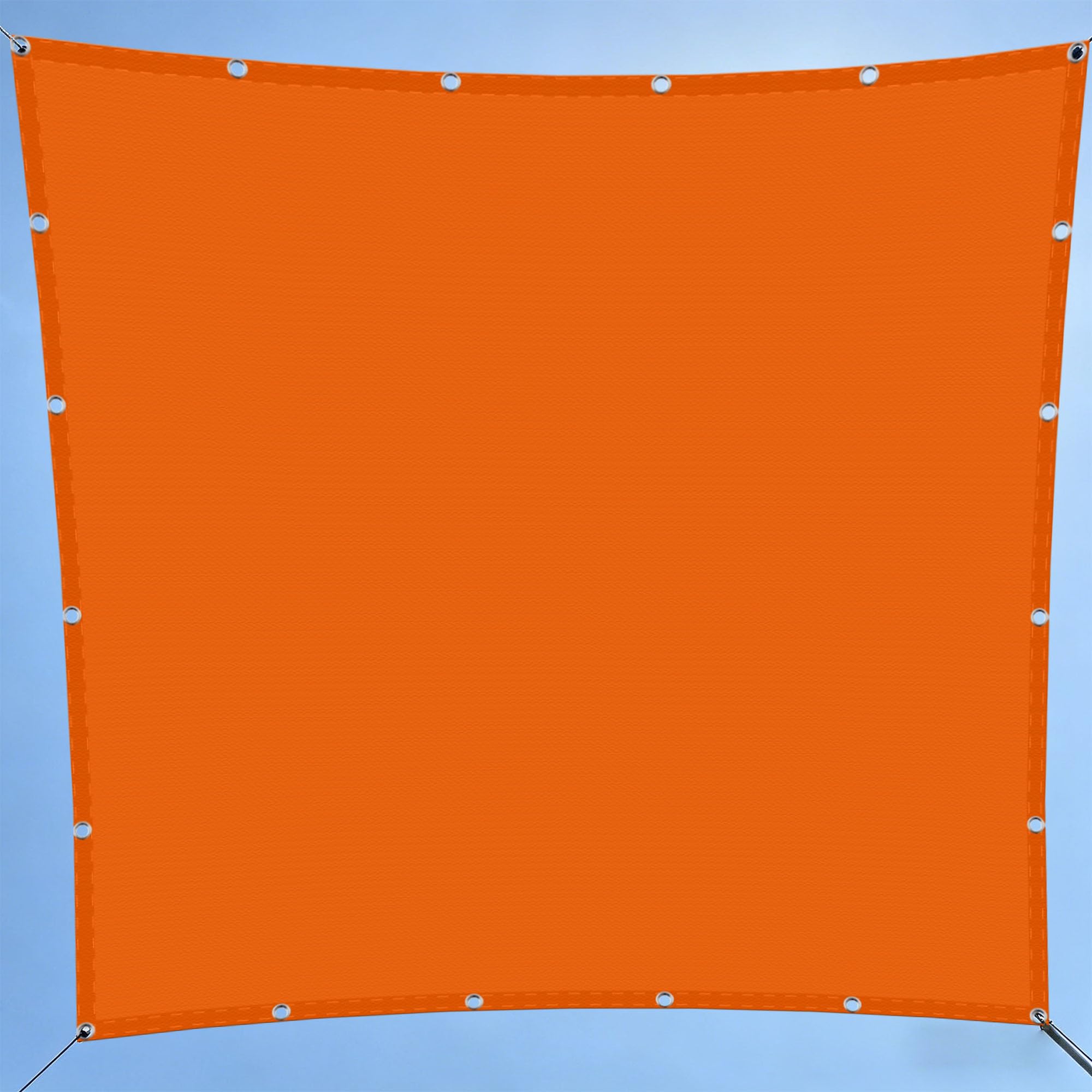 Voiles d'ombrage pour terrasse et jardin toile orange contre les UV