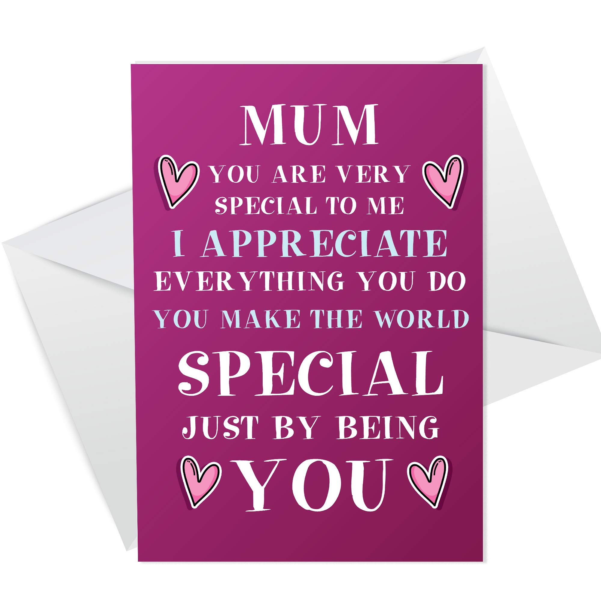 Special Card For Mum On Mothers Day Birthday From Daughter Son Card For Her