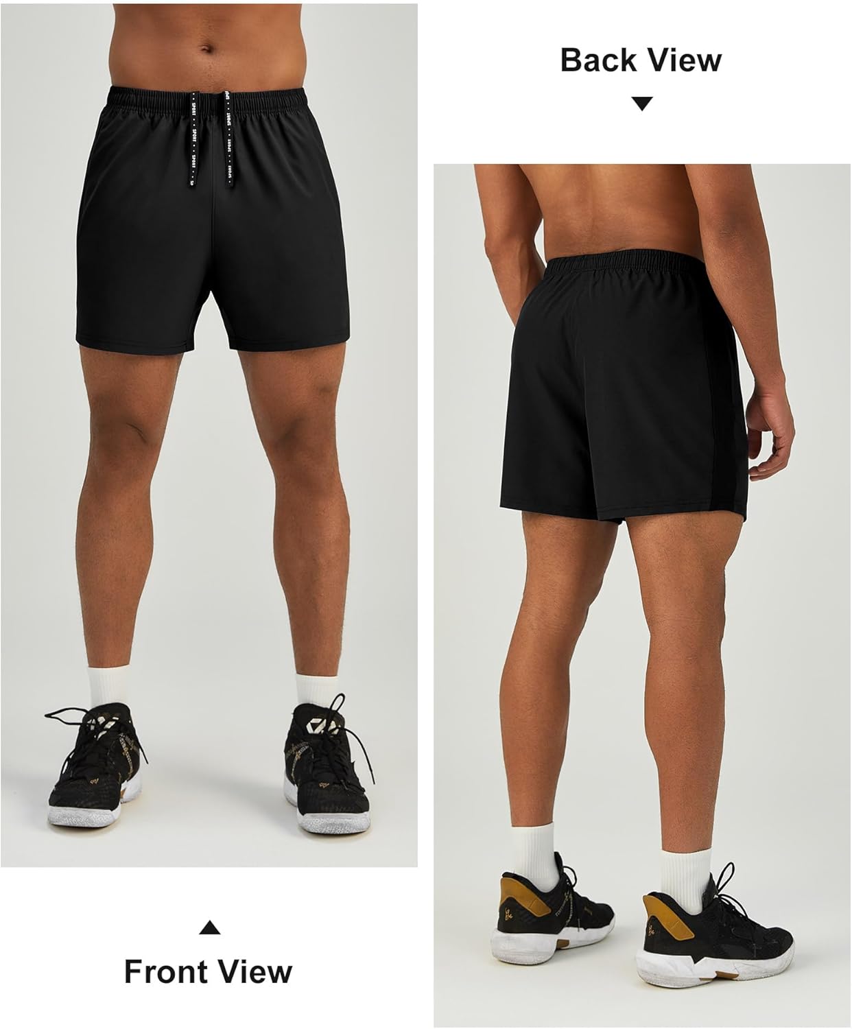 Mens 7'' Lightweight Athletic Shorts Quick Dry Gym Workout Running Shorts with Zipper Pockets - Image 6