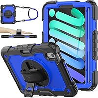 Vista 9 de SEYMAC stock Funda para iPad mini 7 (A17 Pro) 2024/Mini 6 de 8.3 pulgadas con protector de pantalla y soporte para lápiz