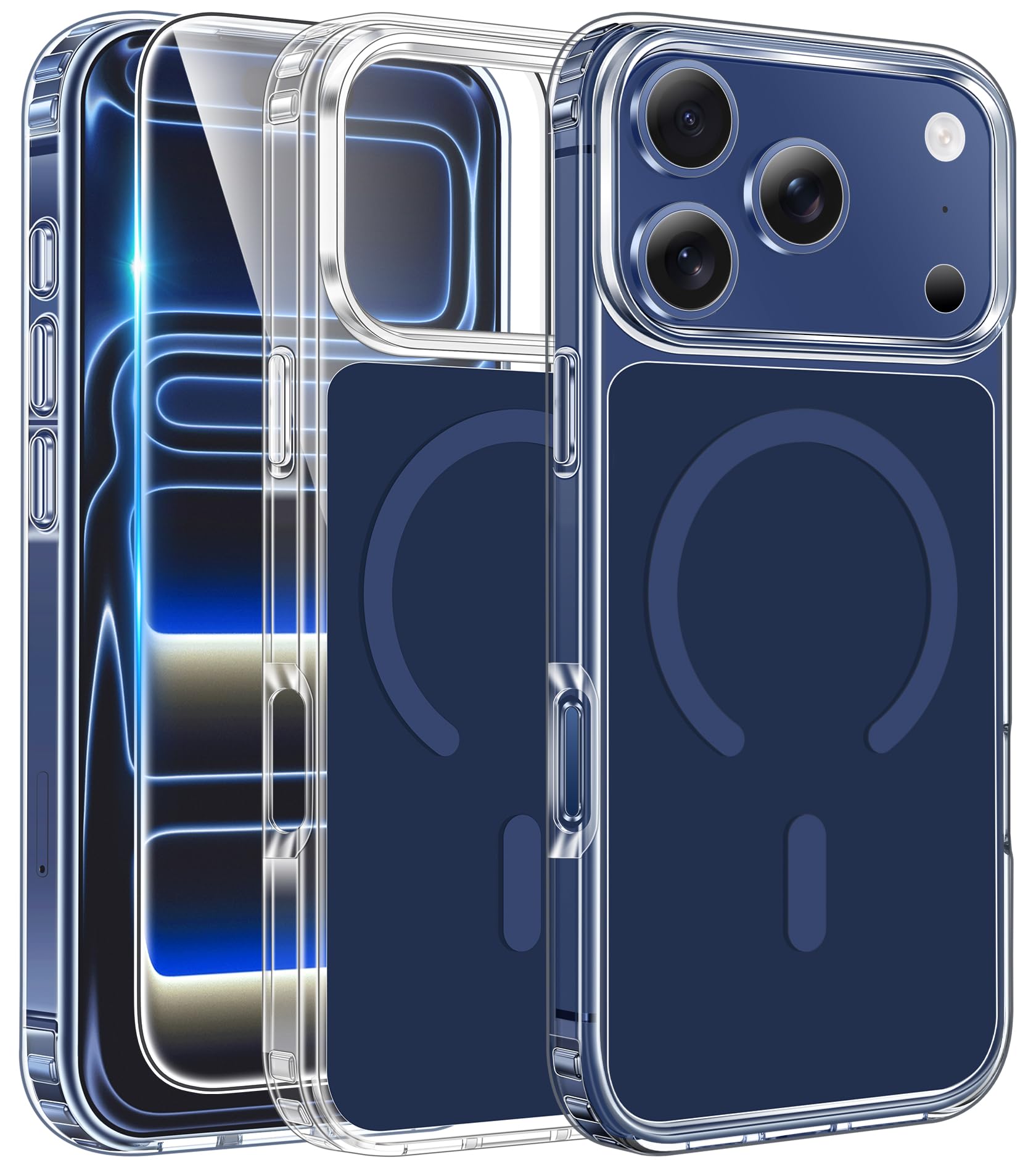 FNTCASE for iPhone 18 Pro Case / 17 Pro Case with Screen Protector