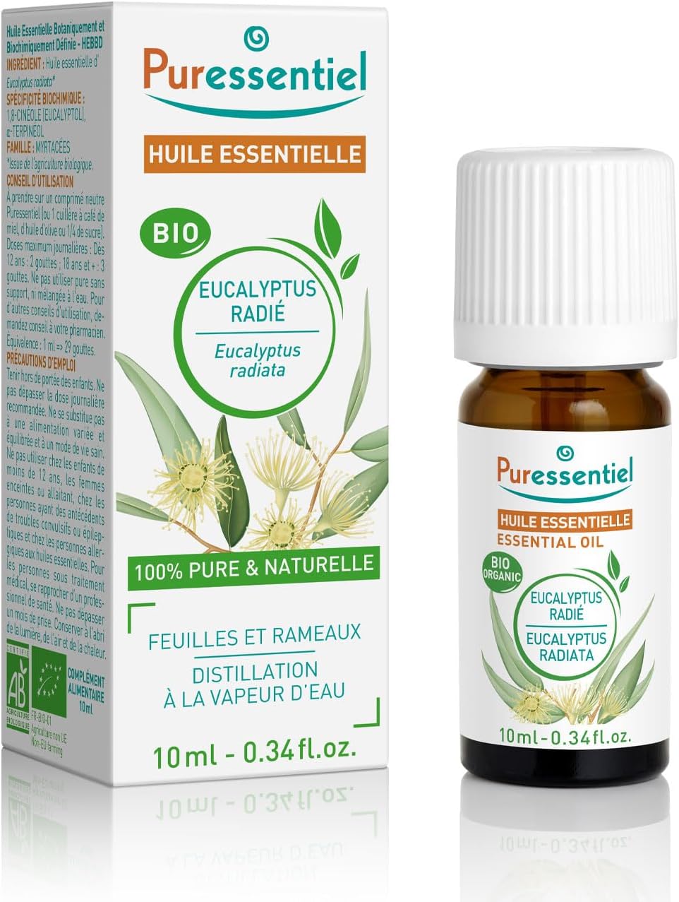 Organic Eucalyptus Radiata Essential Oil 10ml -100% Pure & Natural