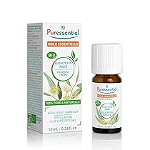 Puressentiel, Olio Essenziale di Eucalipto Radiata, 100% Puro e Naturale, OEBBD (Olio Essenziale Botanicamente e Biochimicamente Definito), Da Agricoltura Biologica, Vegan e Crulety Free, 10 ml