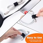 Fastening Cable Management Roll, 45ft x 3/4inch Reusable Fastening Tape, Double-Sided Hook-and-Loop Cable Management, Self-gripping Reusable Cut to Length Straps